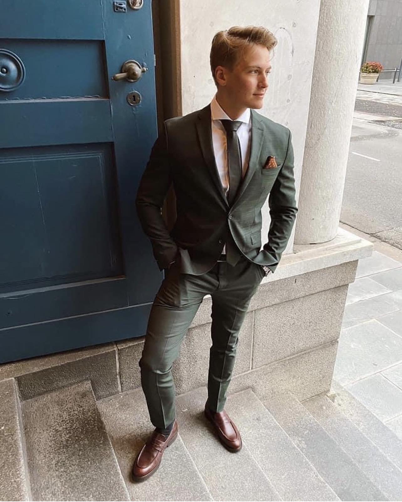 Oasis Lin Dressjakke Blazer - Grønn/ Light Green Melange